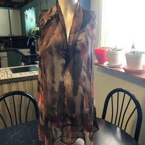 Sheer longer sleeveless S